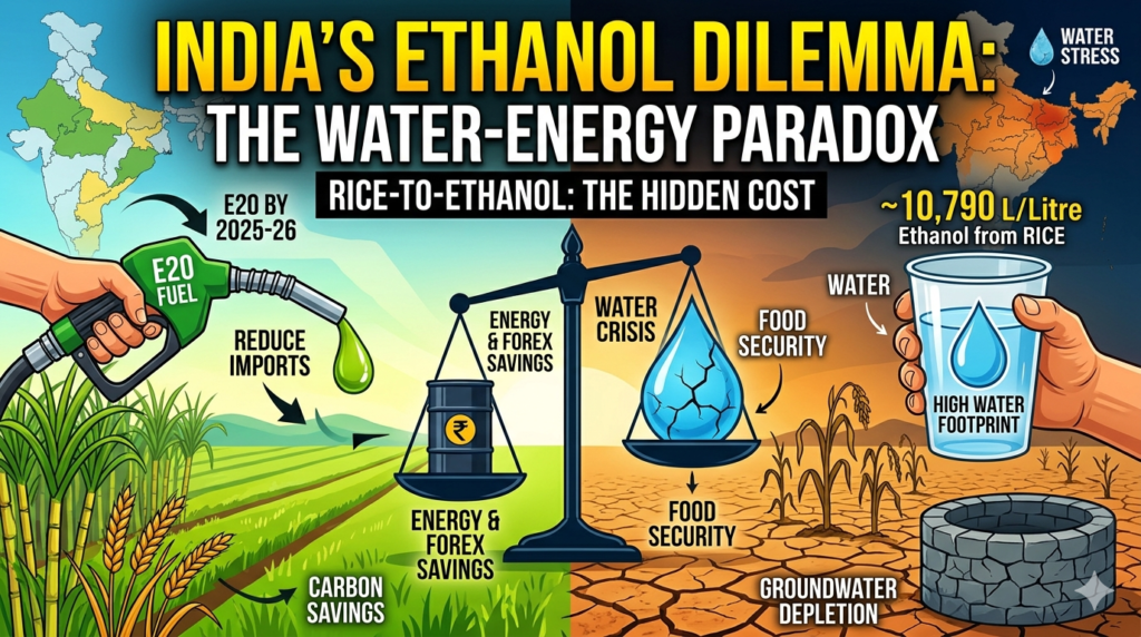 Ethanol Blending in India: The Water-Energy Paradox