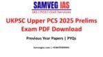 UKPSC Upper PCS 2025 Prelims