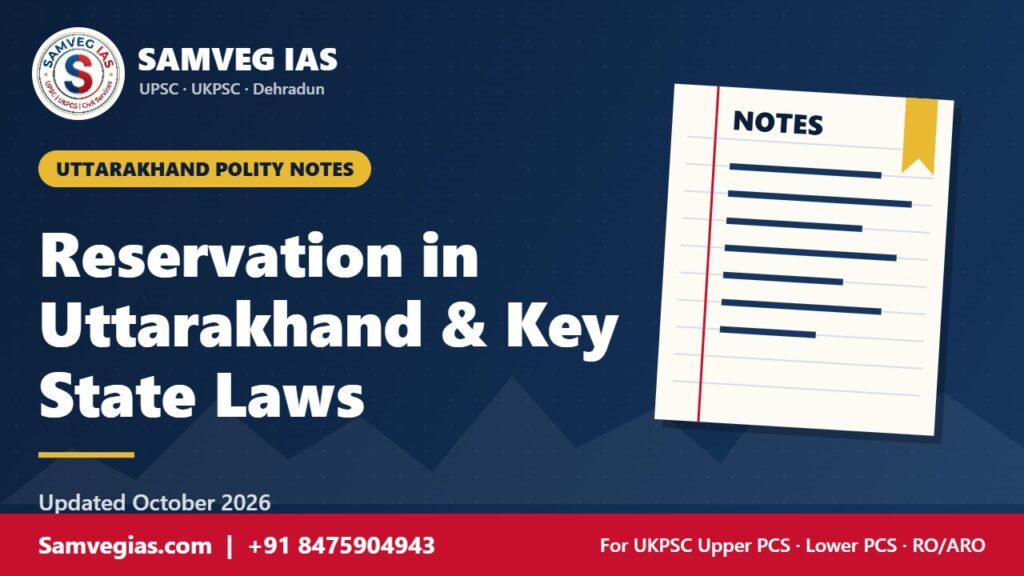 Reservation in Uttarakhand and Key State Laws
