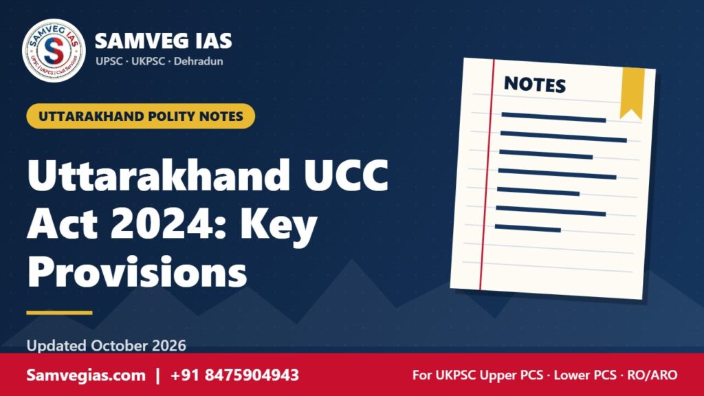 Uniform Civil Code of Uttarakhand: Key Provisions