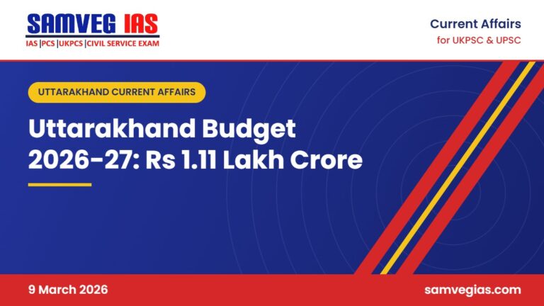 Uttarakhand Budget 2026-27 card on GYAN model and key allocations